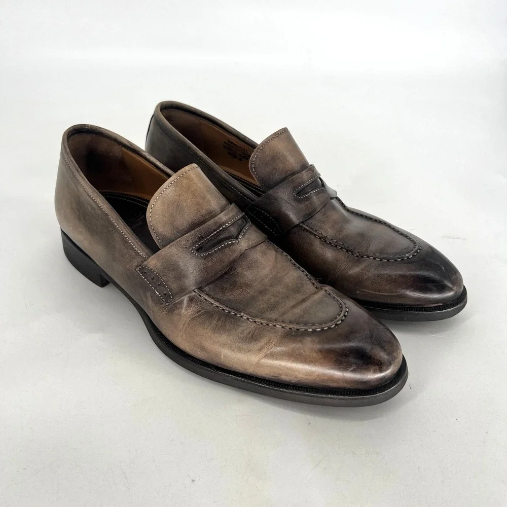 Di‎ Bianco Manzoni Brera Loafer Mens 10 Green SPQR Leather Preppy Classic